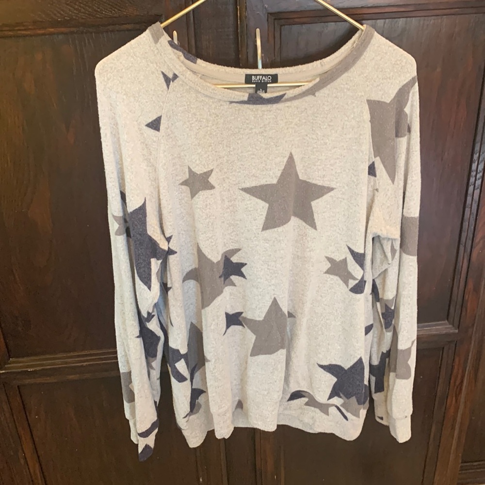 *3/$10* Buffalo David Bitton oatmeal star sweater size L